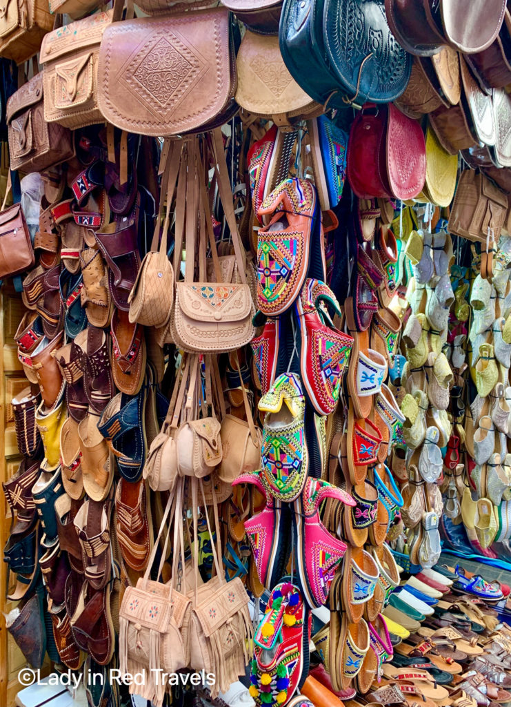 Souvenirs in Morocco- leather bags